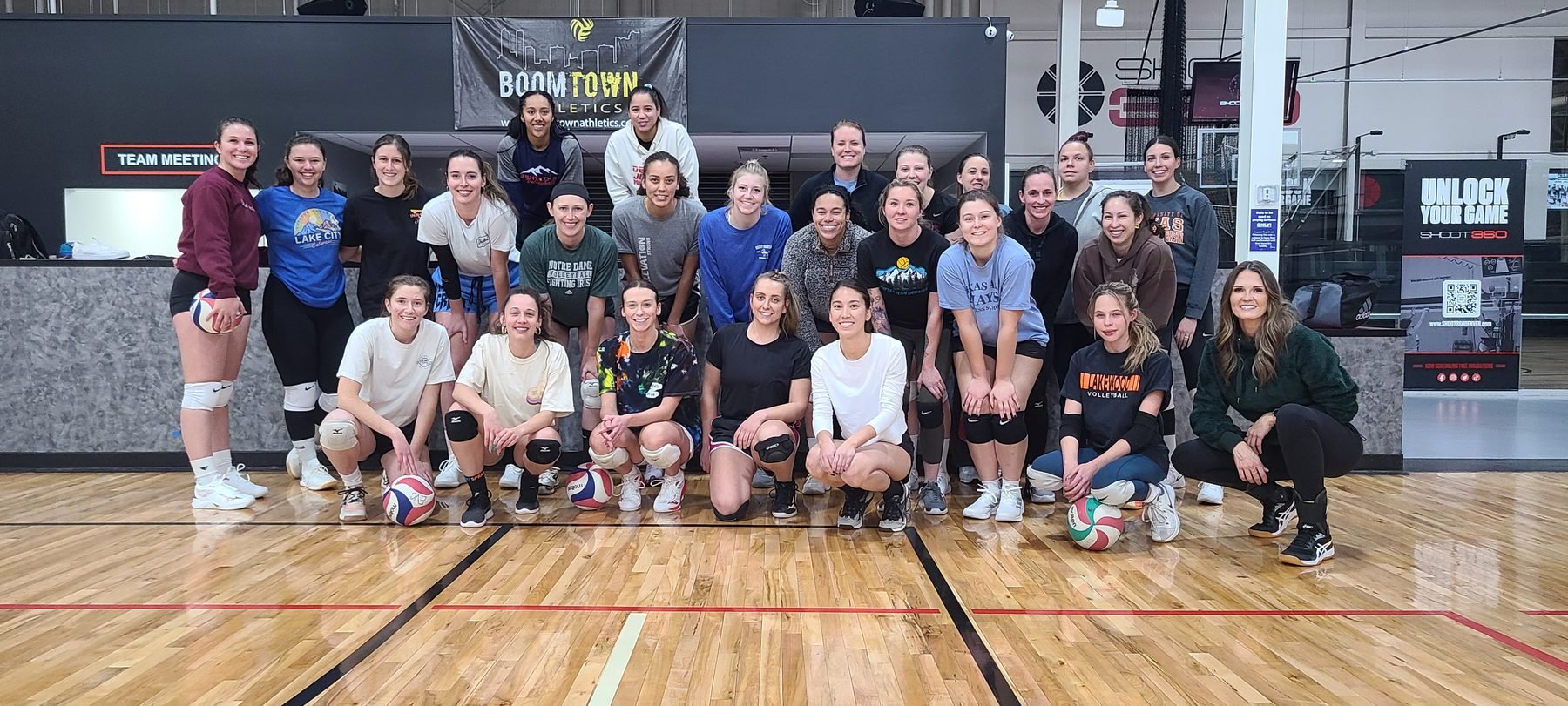Boomtown Athletics community under the BOOMTOWN banner at FieldhouseUSA